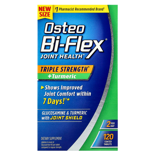 Osteo Bi-Flex, Joint Health, тройная сила действия + куркума, 120 таблеток, покрытых оболочкой