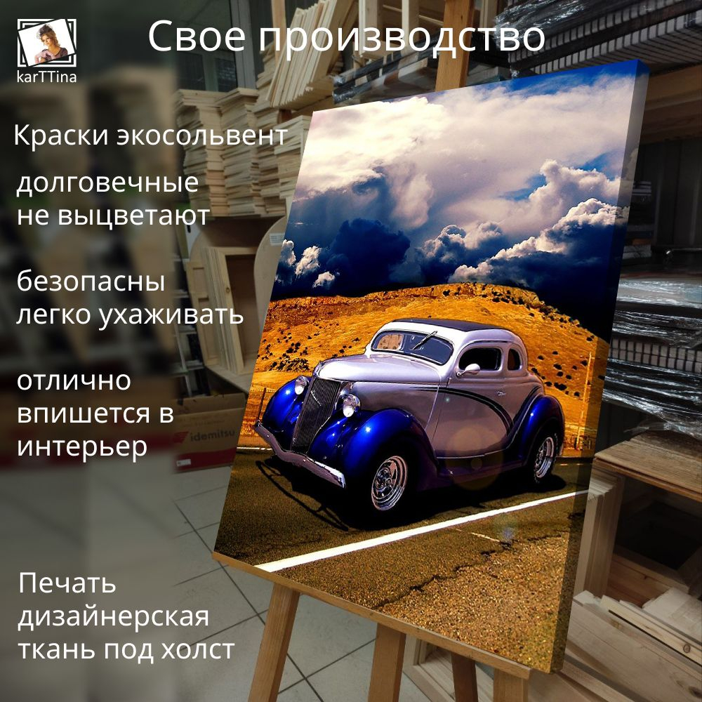 Картина интерьерная karTTina "Porsche 356", 50х70см 1шт.