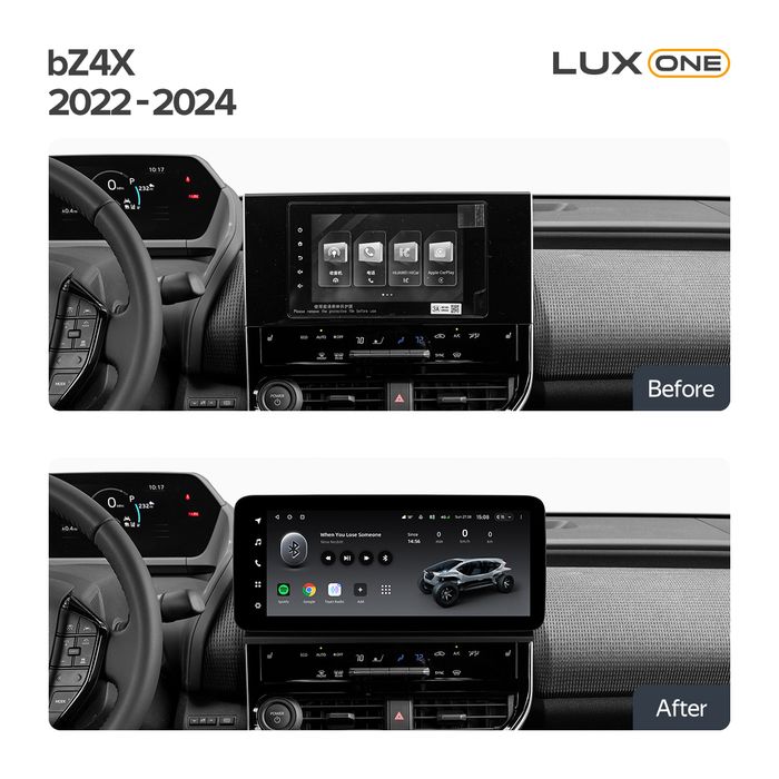 Магнитола для Toyota bZ4X - Teyes LUX ONE ROUND монитор 12.3", Android 10, Быстрая, CarPlay, 4G SIM-слот