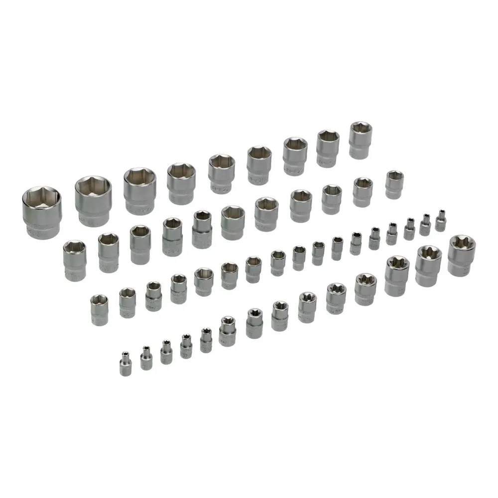 Набор инструментов, 1/2", 1/4", 3/8", CrV, S2, пластиковый кейс, 216 предметов Denzel