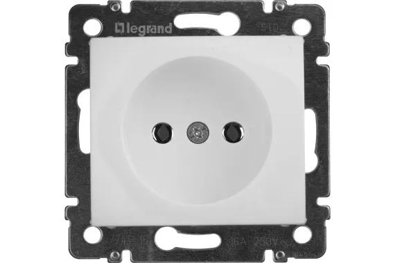 Розетка Legrand Valena без заземления белый 04359