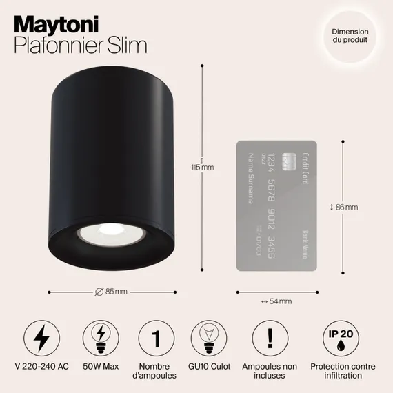 Точечный светильник Slim C012CL-01B Maytoni