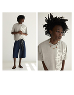 Мужская футболка boxy fit с принтом и эффектом стирки - BERSHKA