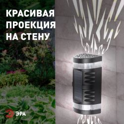 Светильник уличный ЭРА ERAFS012-11 на солнечной батарее настенный Кружево 2 LED | Садовые фасадные светильники