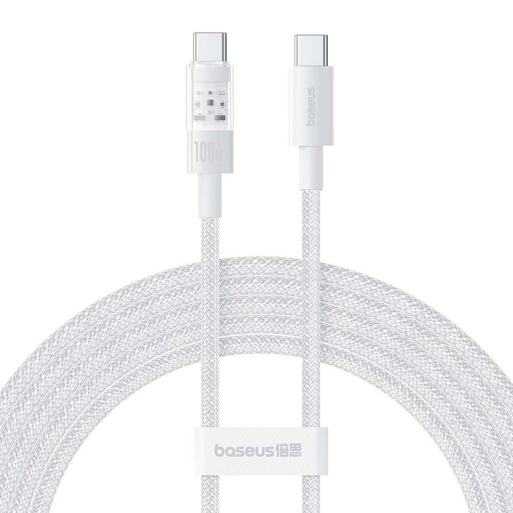USB-C Кабель Baseus Gem Charging+Data 100W 2m - Moon White