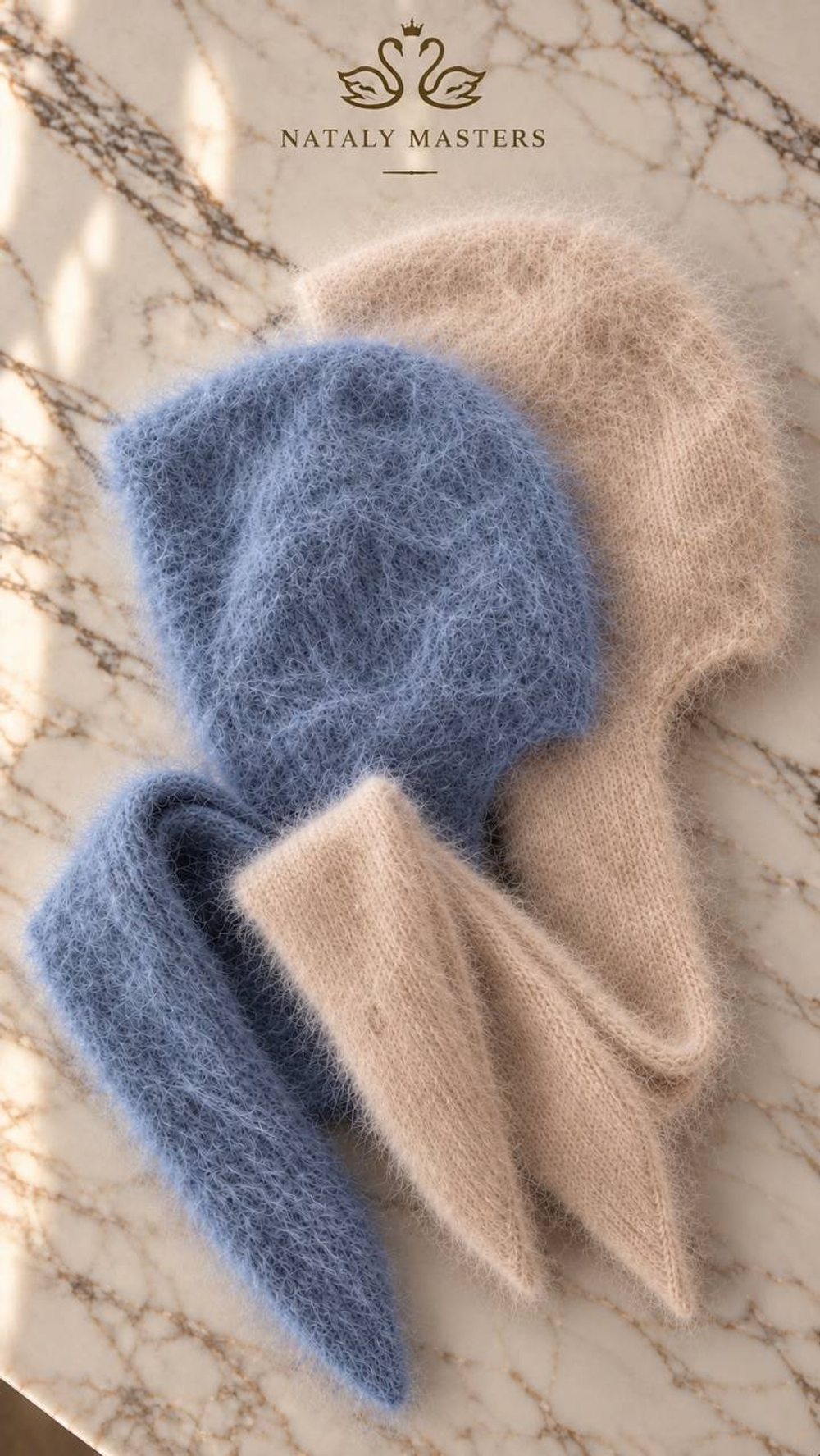 Капор-шарф спицами из пряжи Chante Pelliccia Merino бесплатное описание