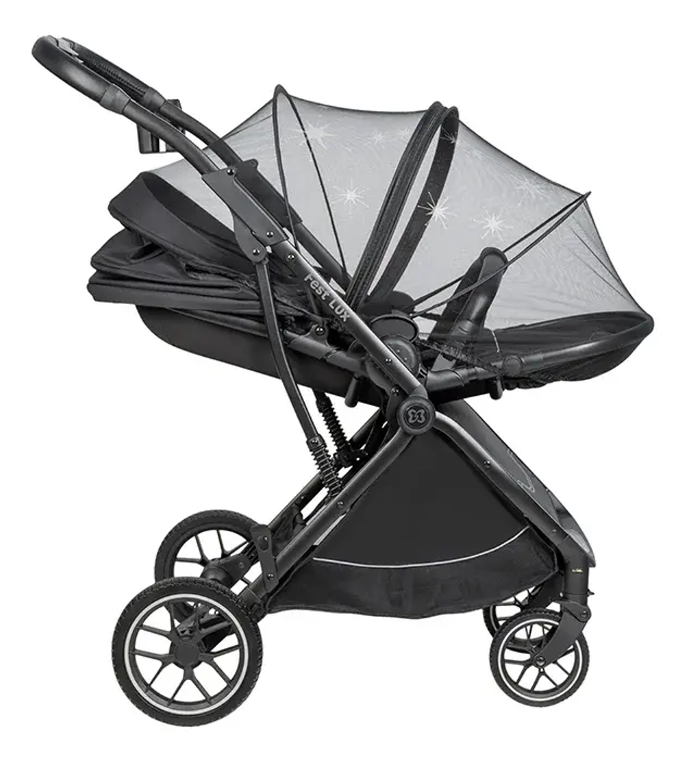 Коляска детская прогулочная Farfello Fest Lux (Угольно-черный / Carbon black FL-12 черная рама)