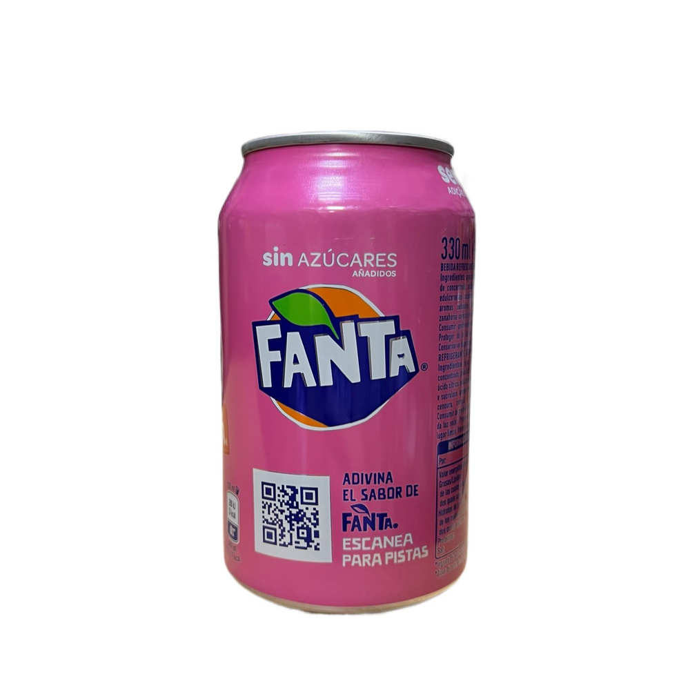 Напиток газированный Wath the Fanta Red вкус "Загадка" Красная фанта без сахара (ж/б) 330 мл