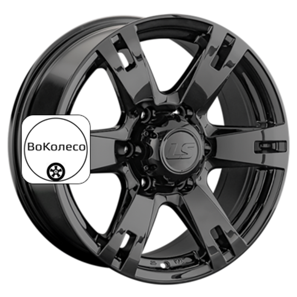 8x17/6x139,7 ET38 D100,1 182 BK (конус, Колпак+лого) LS