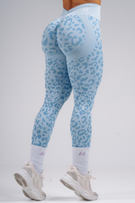 Леггинсы Push-Up Compression Leopard Leggings PRIMAL 849 Голубые