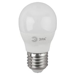 Лампа светодиодная ЭРА STD LED P45-11W-827-E27 11Вт шар теплый белый свет Е27 | Лампы cветодиодные Шар (G/P)