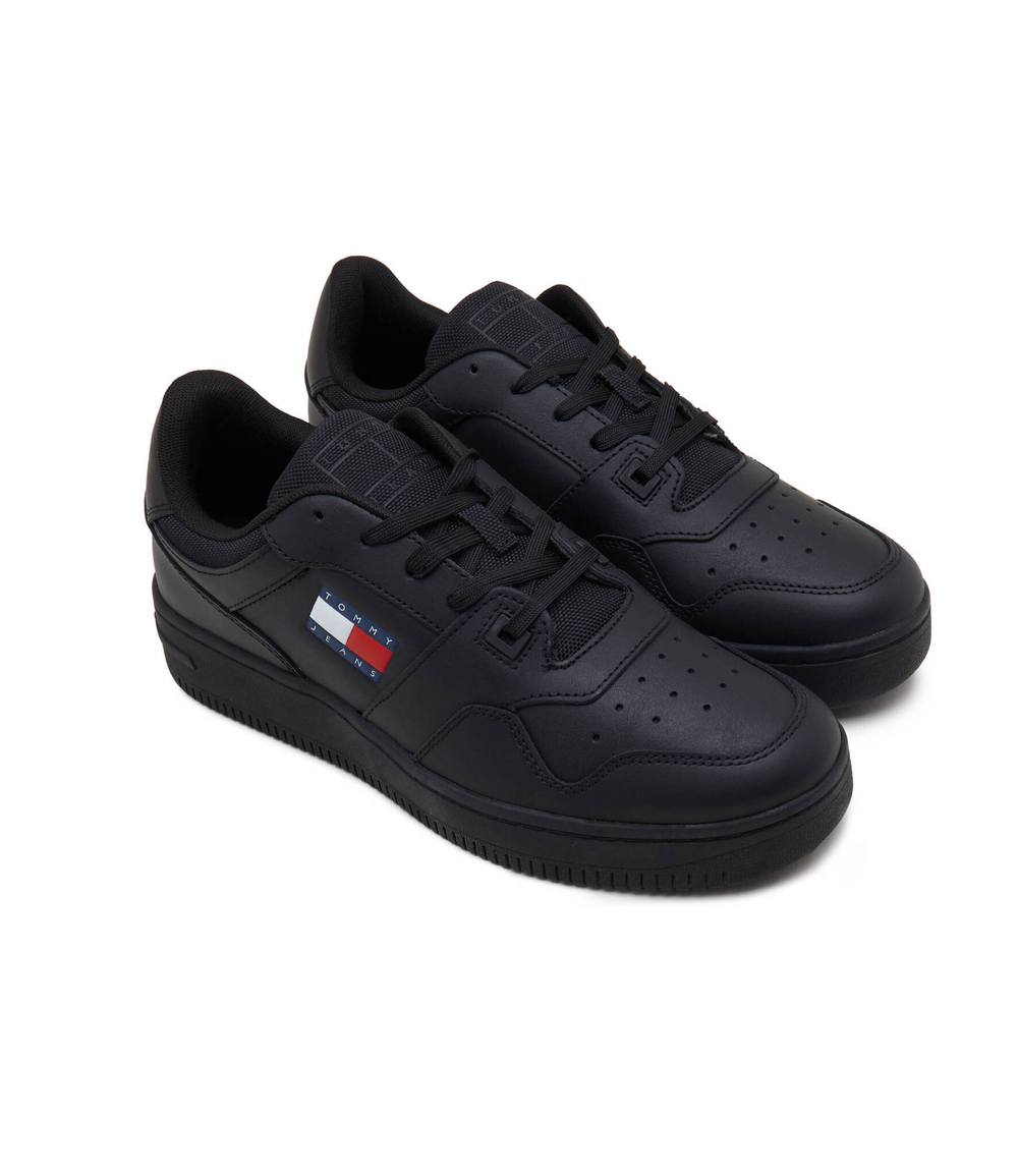 Кожаные кроссовки Tommy Jeans - черный(EM0EM01395)
