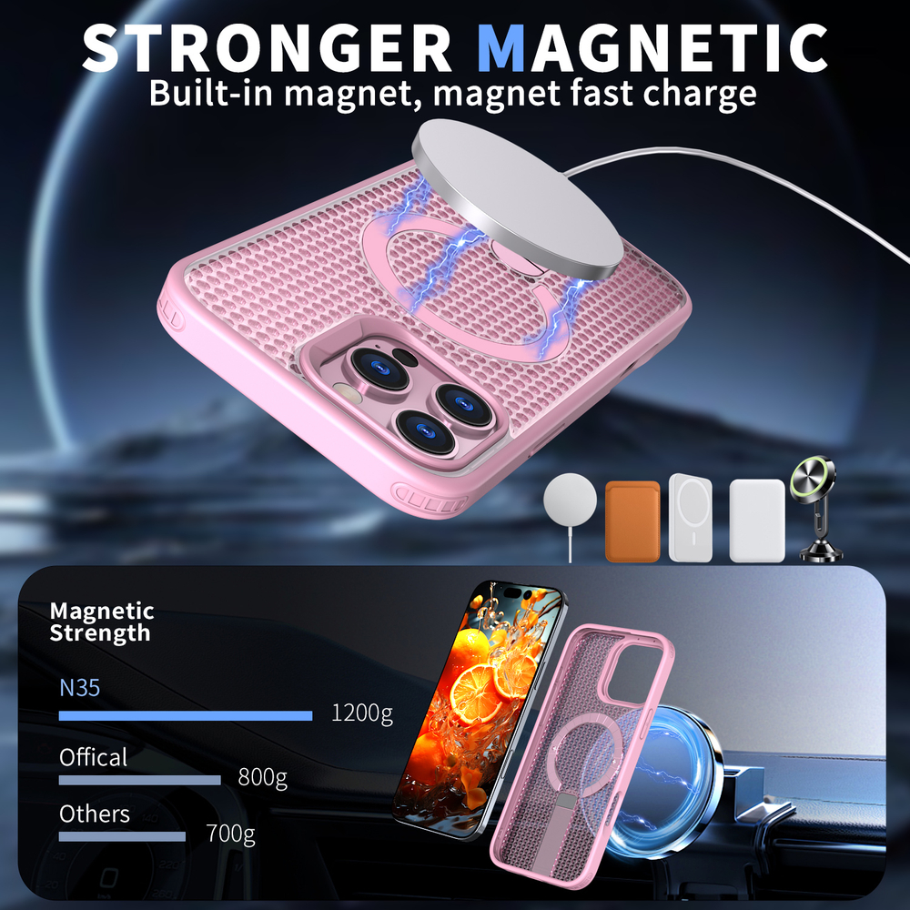 Прозрачный чехол Mesh Pro Magnetic Case для iPhone 16 Pro Max
