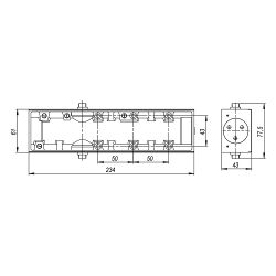 Корпус доводчика ARMADILLO DCS.UN.BC/DA 25-100/140 BL черный /65975/