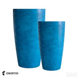 Кашпо CONUS COBALT BLUE D48 H60
