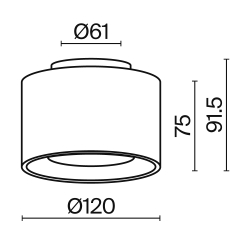 Потолочный светильник Technical C009CW-L16B4K