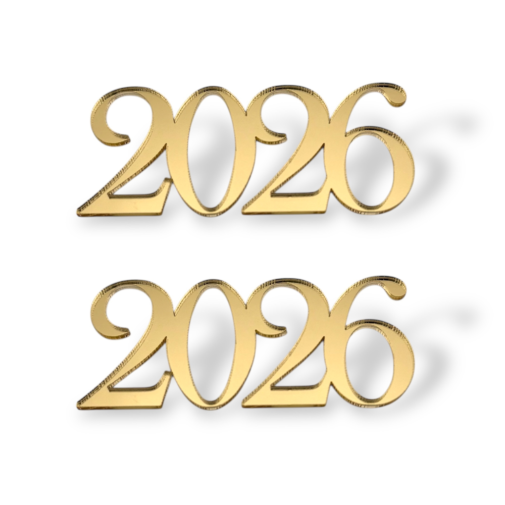 Топпер Мини "2026" ТМ6218 7см 2шт акрил