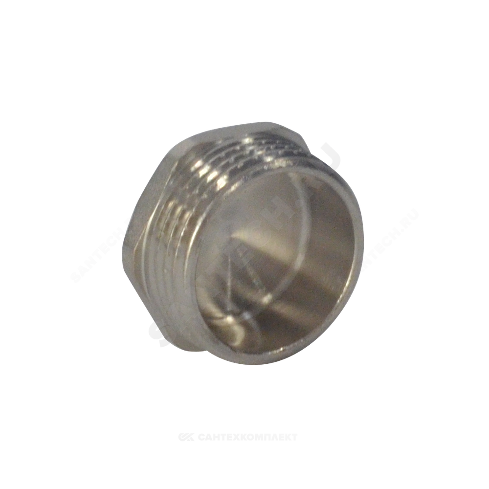 Заглушка латунь никель Ду 32 (1 1/4") НР SantechSystems