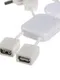 USB-разветвитель (HUB) LuazON SSV-011, 4 порта, USB 2.0, кабель 0.4 м, белый