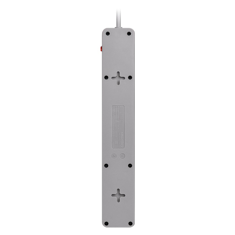 Сетевой фильтр c USB+Type C, 16А, 4 гнезда, c з/ш, с з/к, ПВС, 1.8 м, серый (SBSP-18C-G)