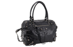 Balenciaga Leather Handbag Travel Bag Unisex Black