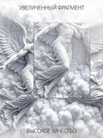 Фотообои 3d для спальни и зала ангелы барельеф