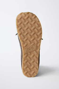 ZARA КОЖАНЫЕ КРОССОВКИ BAREFOOT, ШОКОЛАДНО-КОРИЧНЕВЫЙ