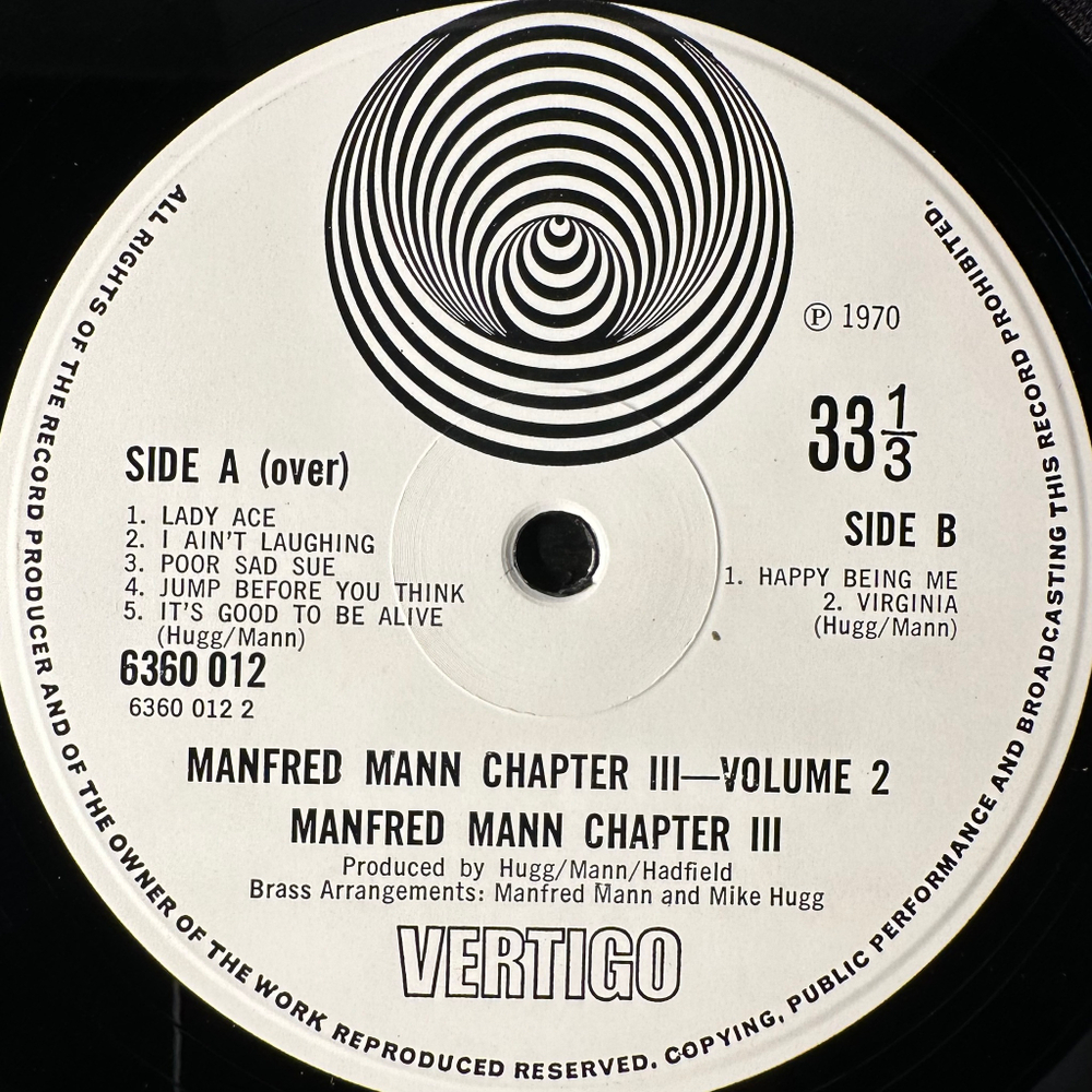 Manfred Mann Chapter Three ‎– Volume Two (Англия 1970г.)