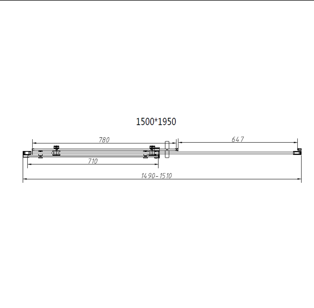 Душевой уголок Vincea Комо-Н (Como-N) VSR-4CN1015CLB, 1500*1000, черный, стекло прозрачное