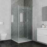 Душевое ограждение Ambassador Diamond 12011106R (100х100х200) квадрат,хром,стекло прозрачное,распашная-складная,1 место