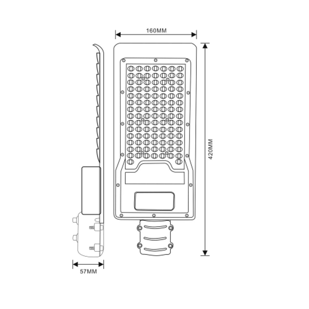 Светильник уличный светодиодный ЭРА SPP-502-0-50K-100 100Вт 5000К IP65 КСС Ш консольный | Уличные консольные светильники