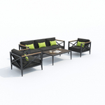 Лаунж зона Ideal Patio ВЕРИТА темно-серая - каркас карбон