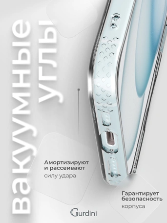 Чехол накладка iPhone 15 6.1" Gurdini Rome Series with Magsafe Clear