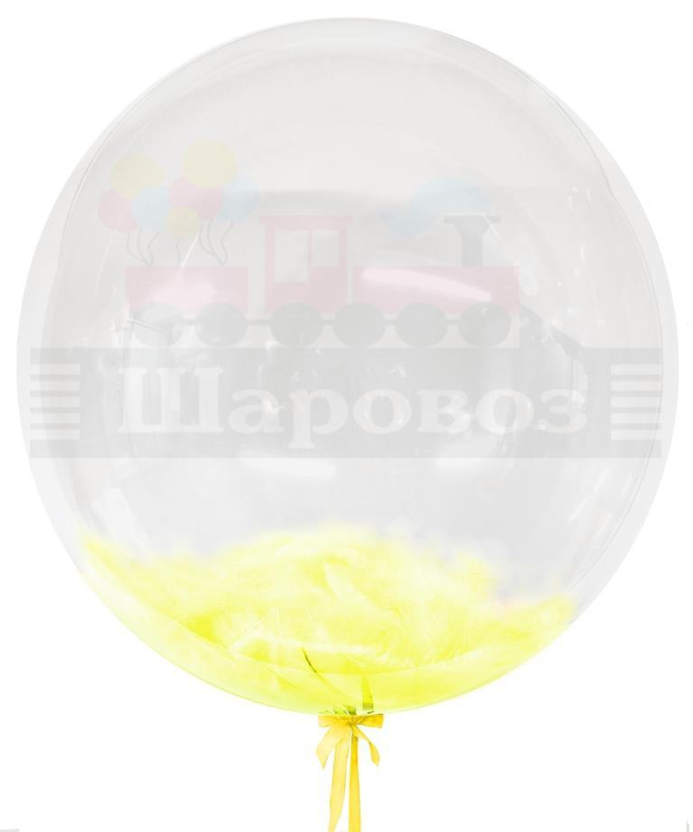 Шар с желтыми перьями Bubble