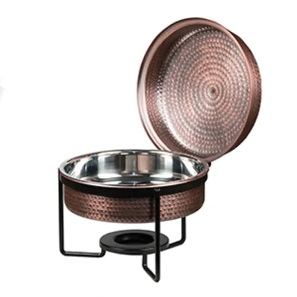 Чафиндиш (мармит) 7 л Antique круглый нерж. с покрытием на подставке P.L. Proff Cuisine