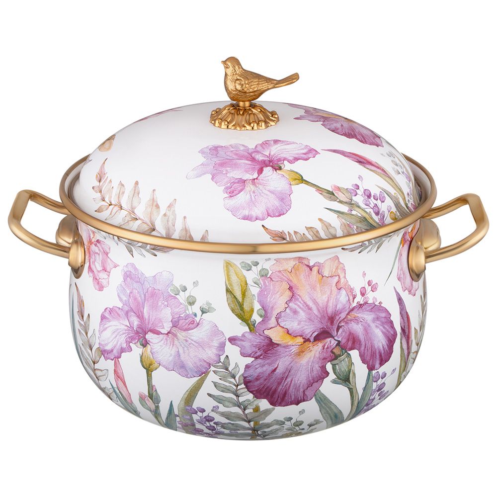 КАСТРЮЛЯ ЭМАЛИРОВАННАЯ LEFARD С КРЫШКОЙ, СЕРИЯ IRISES 3,8Л, ДИА.20СМ ПОДХОДИТ ДЛЯ ИНДУК.ПЛ