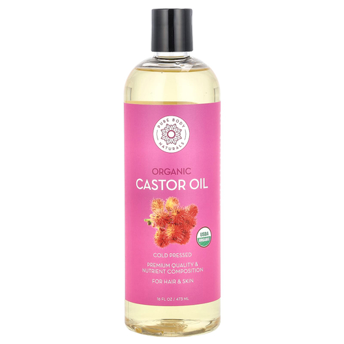 Pure Body Naturals, органическое касторовое масло, 473 мл (16 жидк. унций)