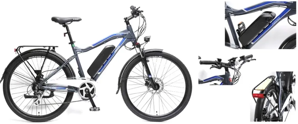 ЭлектровелосипедStroller-E(28 км\ч,до 50км на заряде,36V\250W,10,4Ah36V,AL6061,RSTneon,Тектро,8 скор,Shimano Altus,Обод26”х25мм,покр26”х1.95”,до175см) Forsage-вело FEB25026005(460)