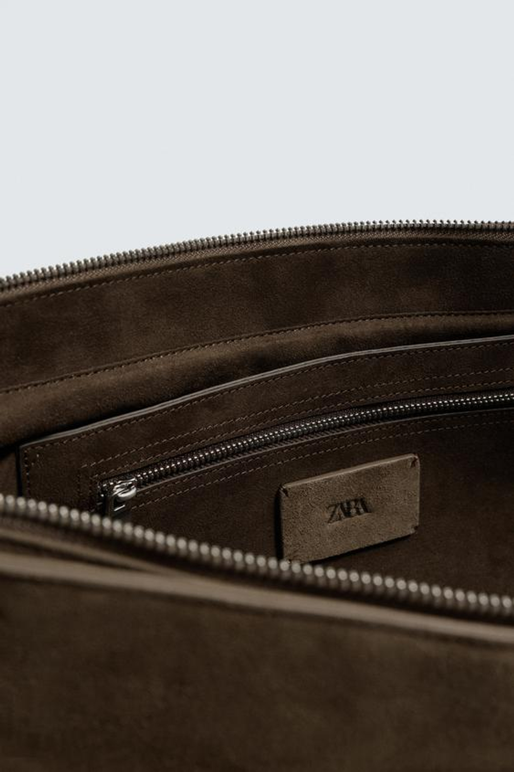 ZARA КОЖАНАЯ СУМКА С ПЛЕЧЕВЫМ РЕМНЕМ, КОРИЧНЕВЫЙ