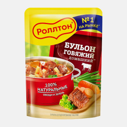 Бульон Роллтон ГОВЯЖИЙ домашний 90г 1/24