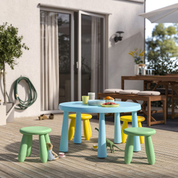 IKEA MAMMUT  (ИКЕА МАММУТ)  -  Табурет детский - для дома и улицы, светло-зелёный
