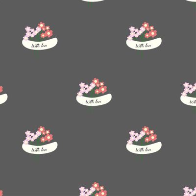 seamless pattern flowers with patches, patches