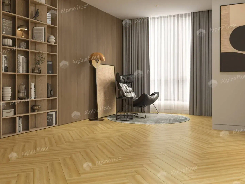 Каменно-полимерная плитка Alpine Floor Паркет лайт (Parquet Light) Дуб Поллукс ЭКО 13-28