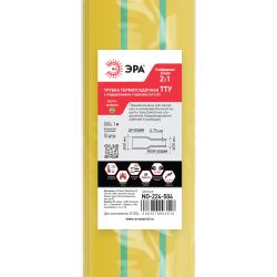 Термоусадочная трубка ЭРА NO-224-504 ТТУ нг-LS 40/20 жёлто-зелёная в отрезках по 1 м 10 шт | Электротовары
