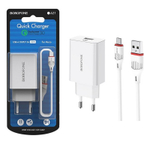 Сетевое зар. устр. Borofone BA21A с шнуром Micro 1USB 2.1A белое