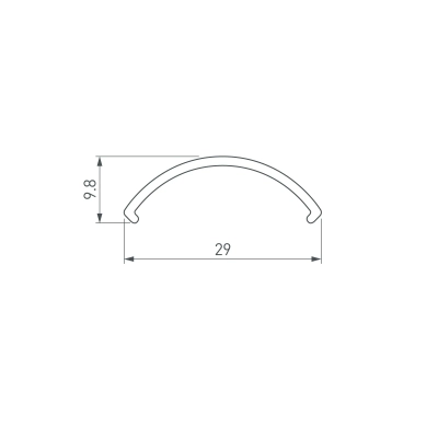 Экран ROUND-D36-360-2500 BLACK OPAL (Arlight, Пластик)