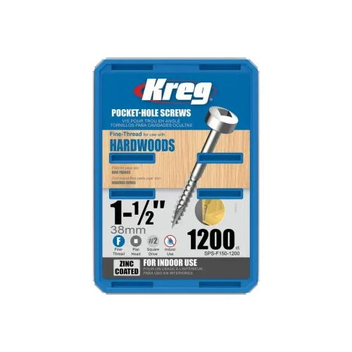 Шурупы с мелким шагом 1-1/2" Kreg SPS-F150-1200-INT