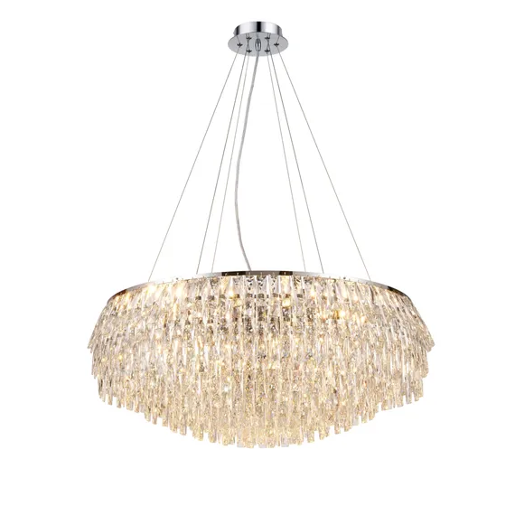 Люстра подвесная NewRgy NWK133-ф800*H340(1200) CHROME, 18×40 Вт, хромированная