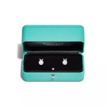 Серьги из платины с жемчугом и бриллиантами💠 Tiffany Victoria