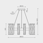 Подвесной светильник MODESTYLE MS.2340.800 BK
